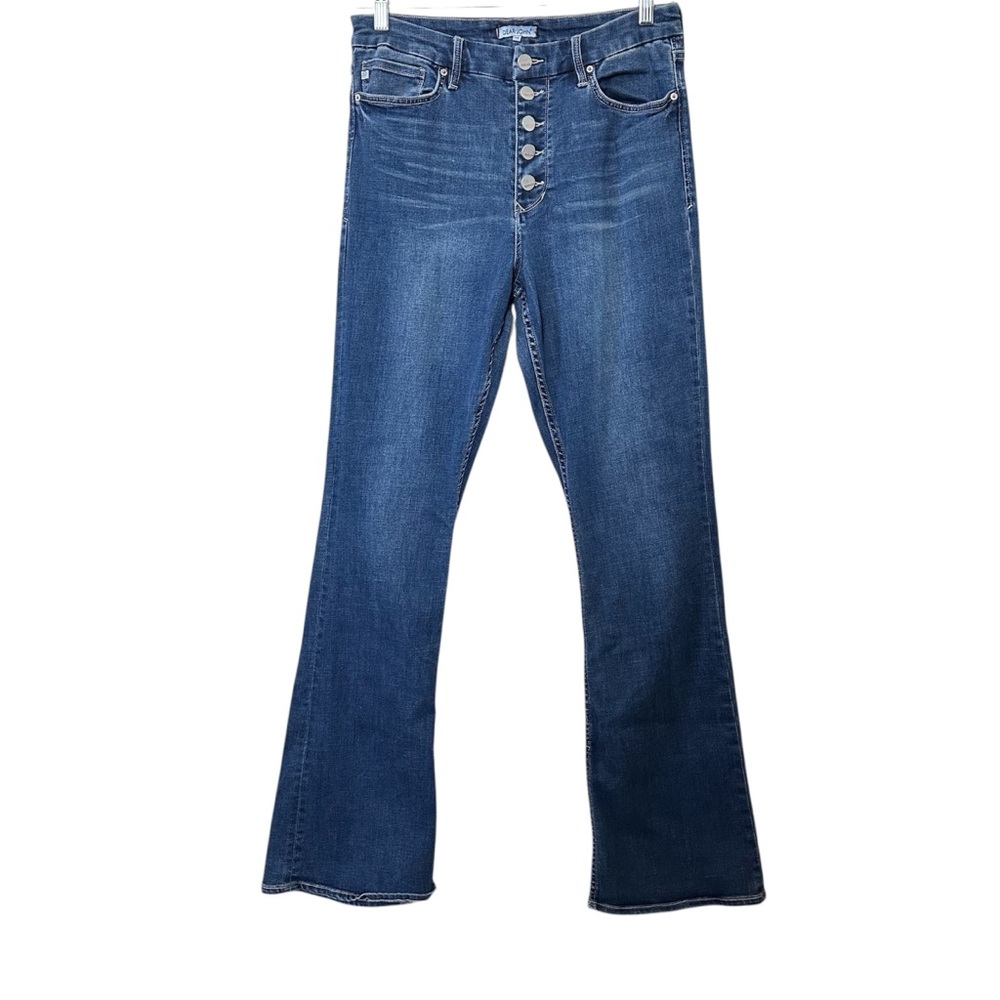 Dear John Alto Split Hem Button Fly Ankle Flare Jeans - Picture 4 of 12